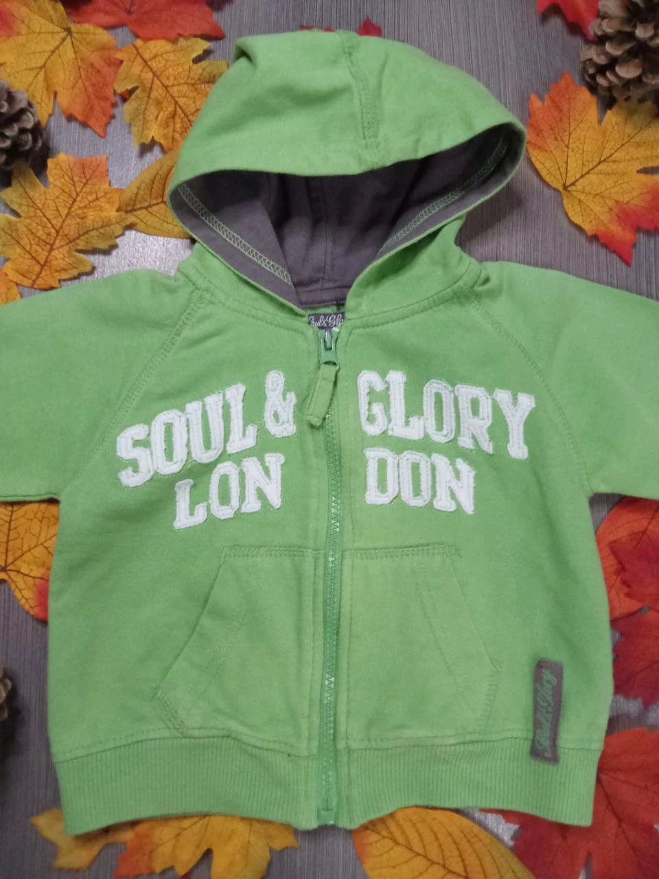 Veste à capuche verde Soul & Glory 6-12 mois – photo 4